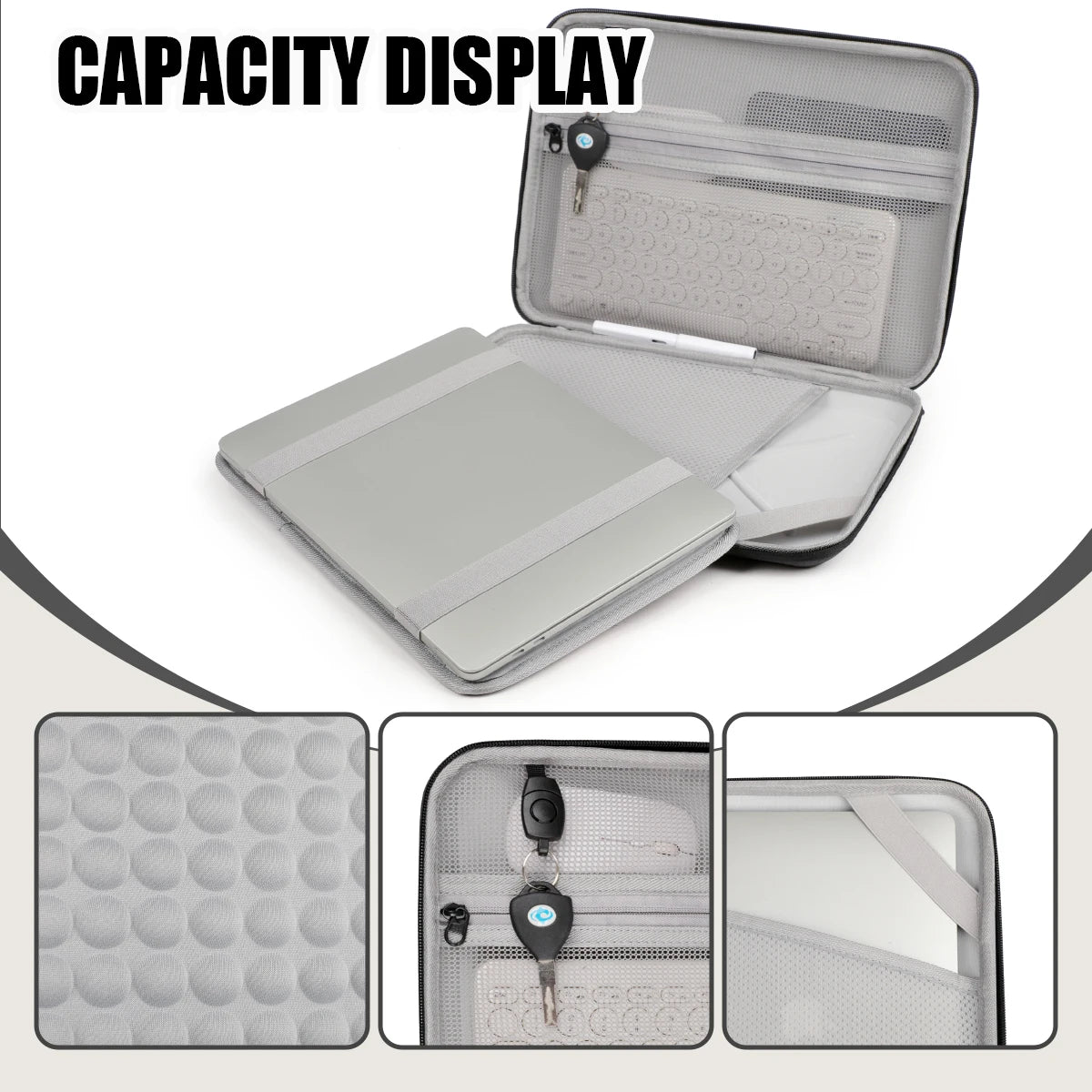 Bubble-Pattern Hard Shell Laptop Sleeve
