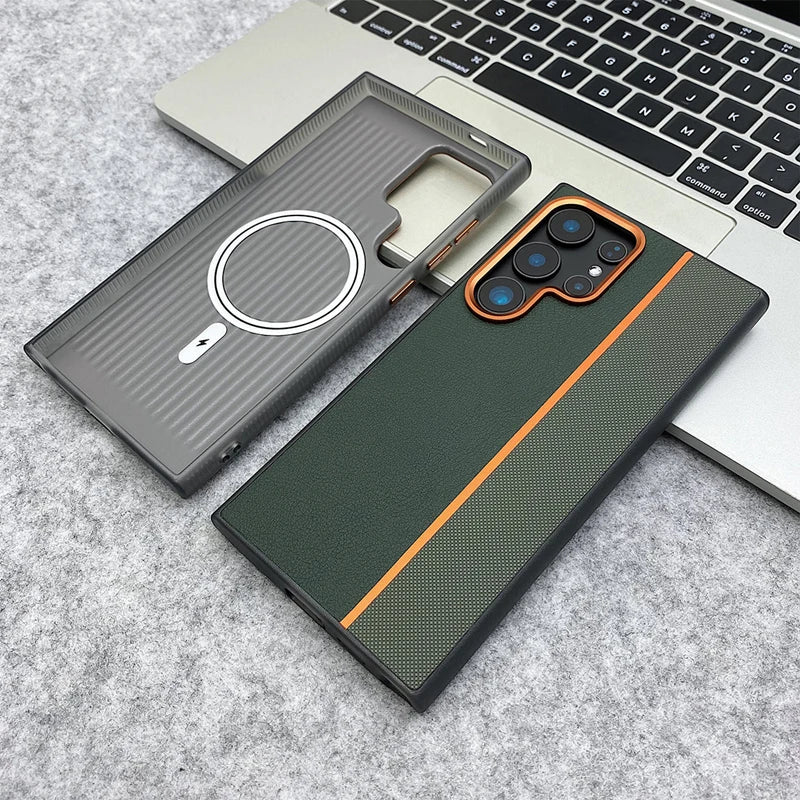 Hybrid Dual-Tone Magnetic Case for Samsung Galaxy S25 Ultra
