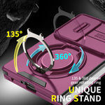 Protective Case with Rotating Magnetic Ring for Samsung Galaxy Z Fold 8