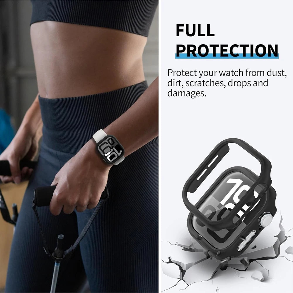 Hollow PC Bumper Case with Screen Protector for Apple Watch