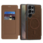 Samsung Galaxy S24 Series PU Leather Flip Magnetic Case with Card Holder