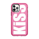 Fashionable Letters “Kiss” Phone Case for iPhone 15 Series
