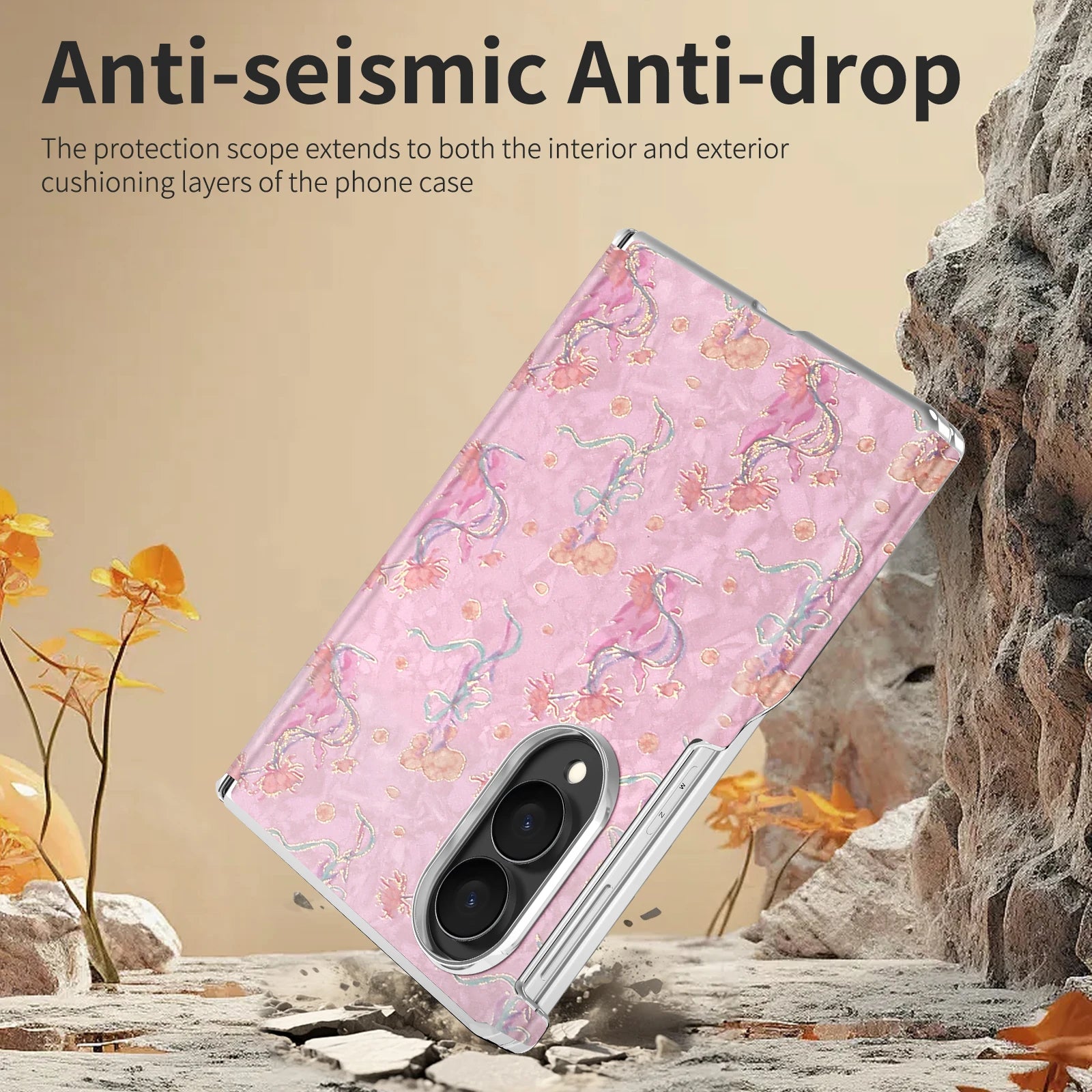 Premium Magnetic Floral Armor Case for Samsung Galaxy Z Fold 8
