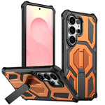 Shockproof Magnetic Kickstand Case with Triple Shield Protection for Samsung Galaxy S25 Series