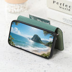 Detachable Magnetic Leather Flip Wallet Case with Kickstand for Samsung Galaxy S22 Series