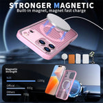 Honeycomb Mesh Cooling MagSafe Shockproof Armor Case with Alloy Bracket for iPhone 17 Series