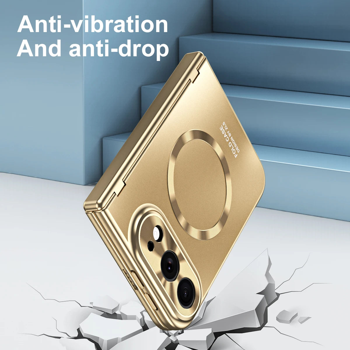 Electroplated Hinge Protection Case with Built-In Stand for iPhone Duo