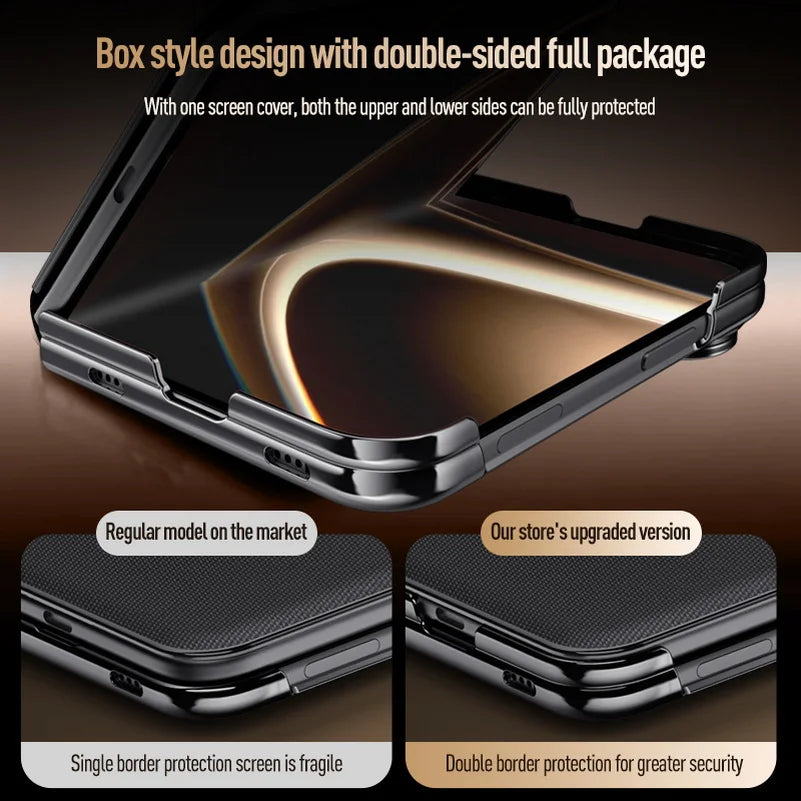 Leather Flip Case with Automatic Magnetic Closure for iPhone Duo