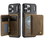 iPhone 17 Series Leather Case with Removable Card Holder
