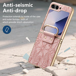 Fashion Floral Embossed Leather Case for Samsung Galaxy Z Flip 6