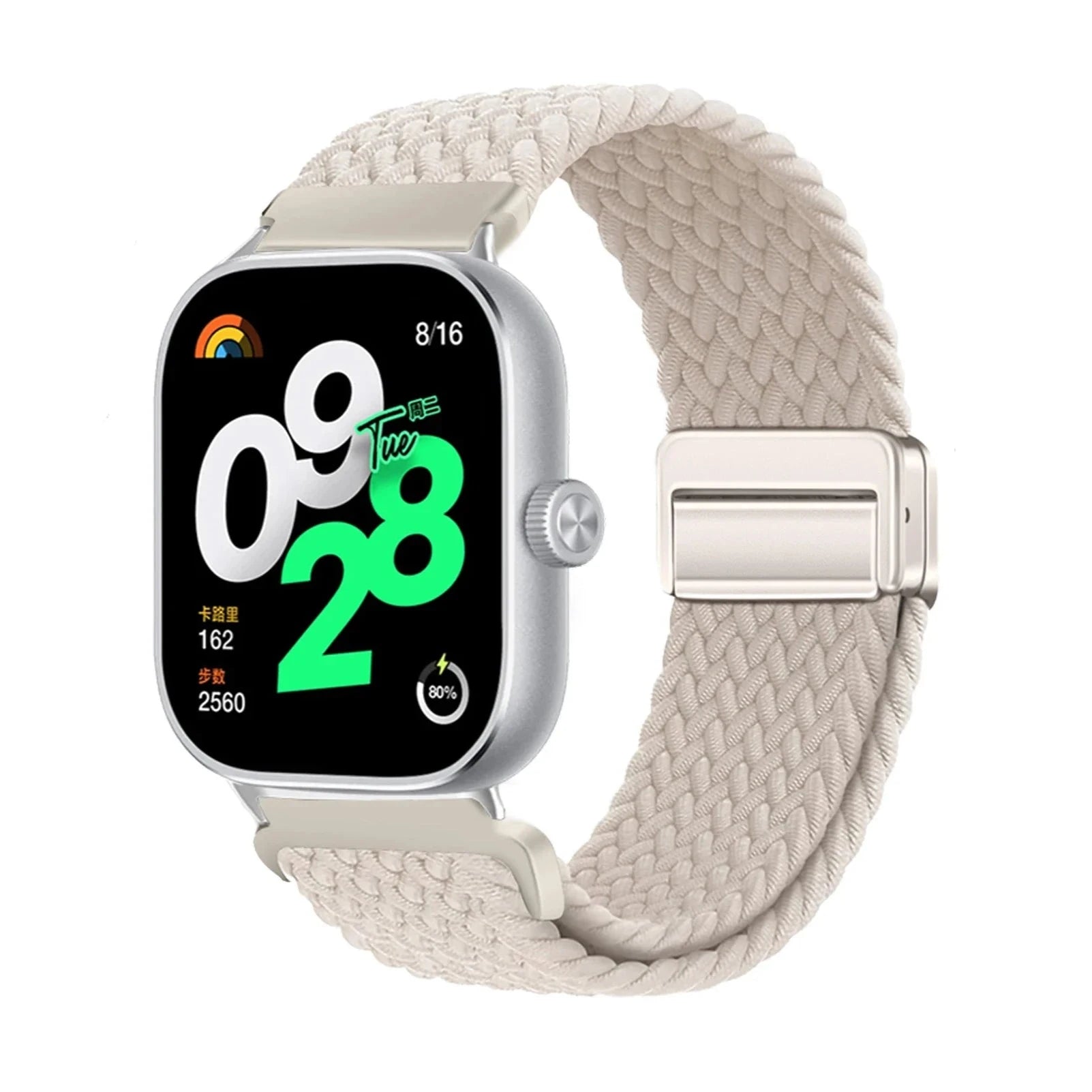 Adjustable Braided Solo Loop Magnetic Bracelet Sport Replacement Strap for Xiaomi Redmi Watch 4