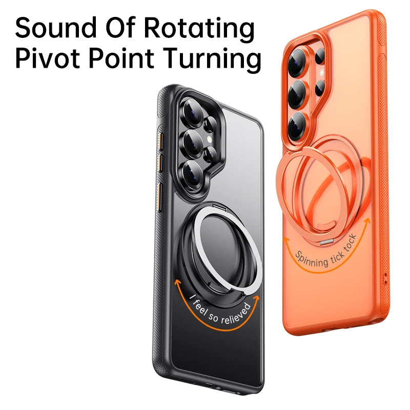 Samsung Galaxy S26 Series Magnetic Case with 360° Rotating Ring Kickstand