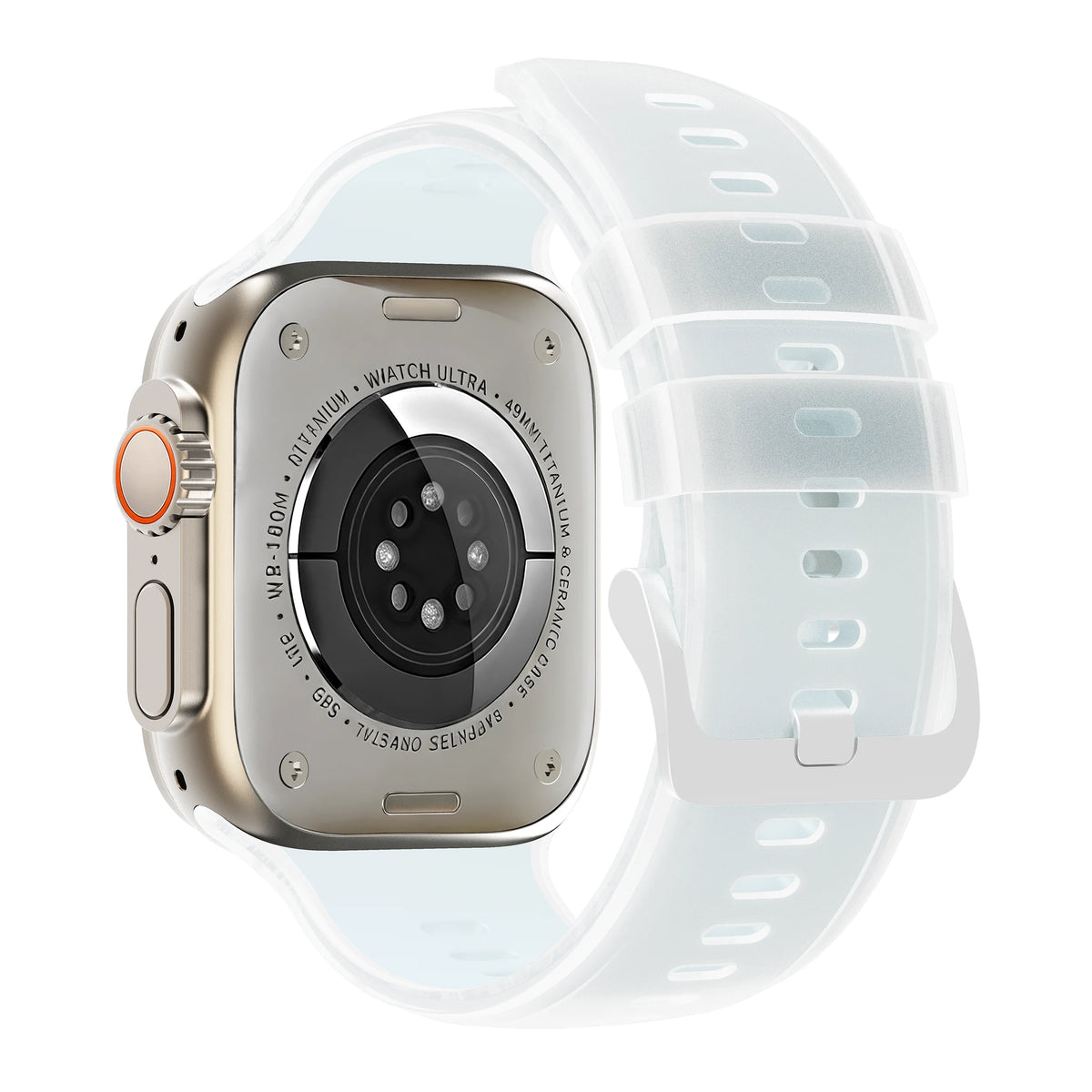 Dual-Layer Silicone Sport Band with Quick-Release Buckle for Apple Watch