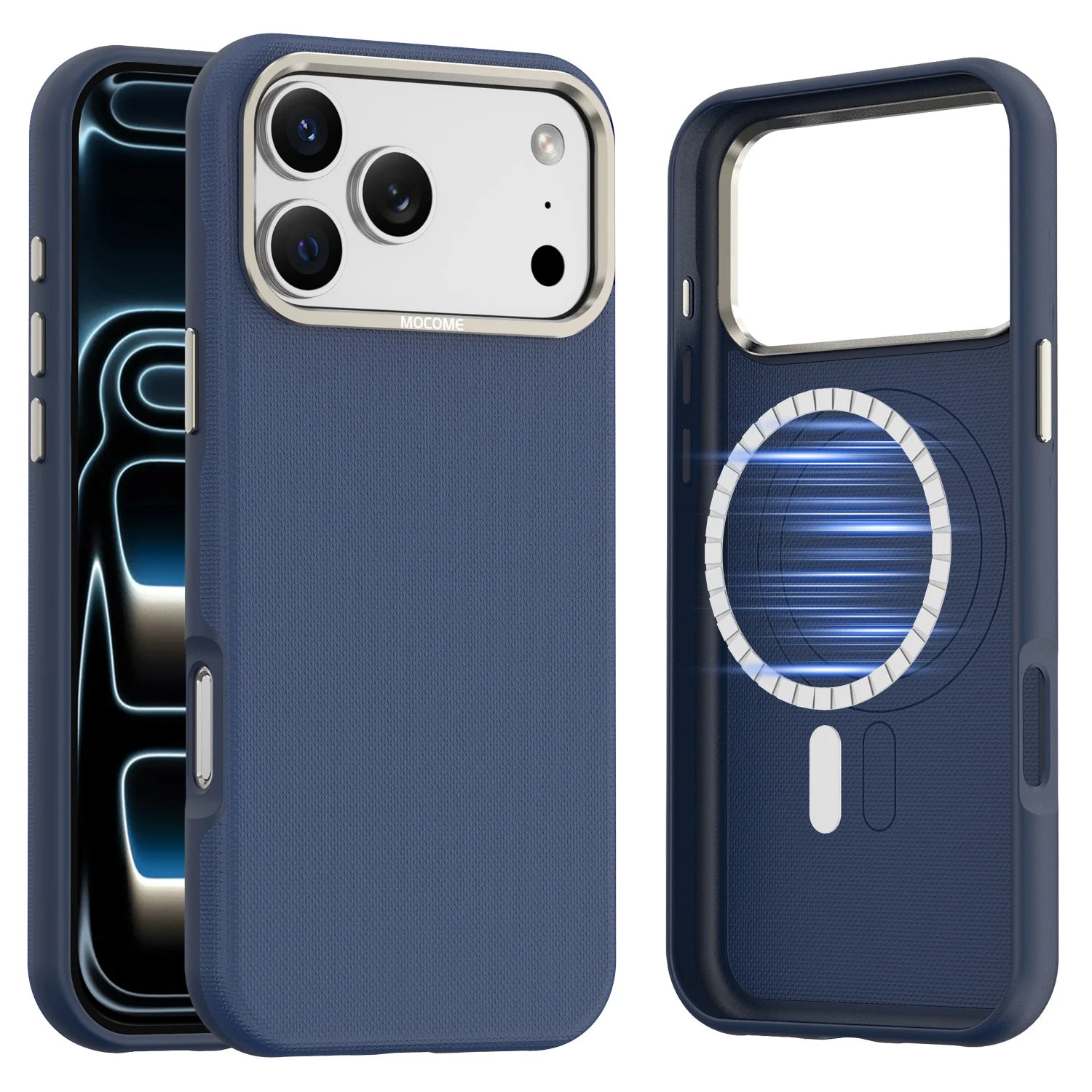 MagSafe Compatible Leather Texture Case for iPhone 17 Series