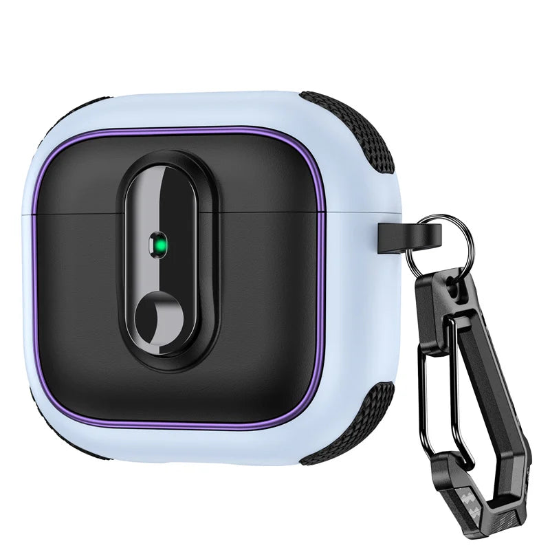 Shockproof Padded Case with Metal Carabiner Clip for AirPods Pro