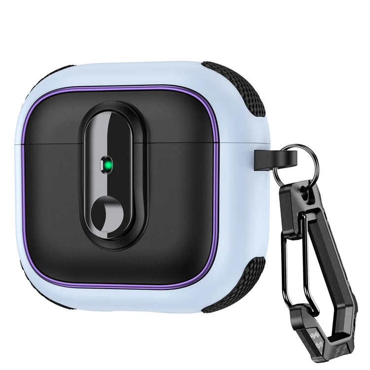 Shockproof Padded Case with Metal Carabiner Clip for AirPods 4