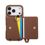 iPhone 17 Series Wallet Case with Crossbody Lanyard and Ring Holder