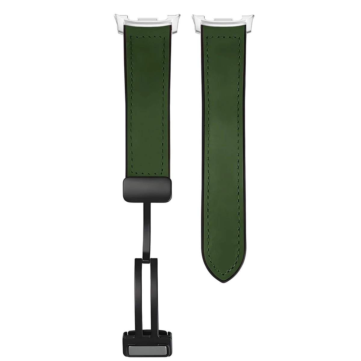 Hybrid Leather Silicone Bracelet for Samsung Galaxy Watch 8 / Galaxy Watch 8 Classic