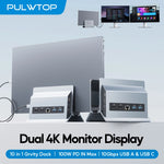 PULWTOP Dual 4K Monitor USB-C Docking Station