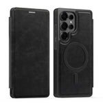 Samsung Galaxy S24 Ultra Protective Magnetic Flip Case with Card Slot