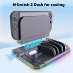 Adjustable Nintendo Switch 2 Cooling & Charging Station