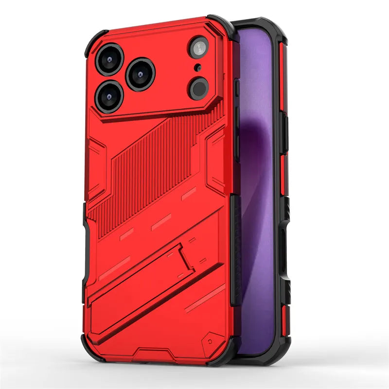 iPhone 17 Series Punk Style Bumper Shield Protective Case with Holder