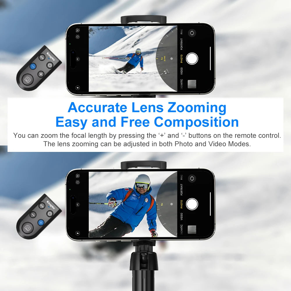 KingMa Extendable Phone Remote Selfie Stick with Detachable Remote
