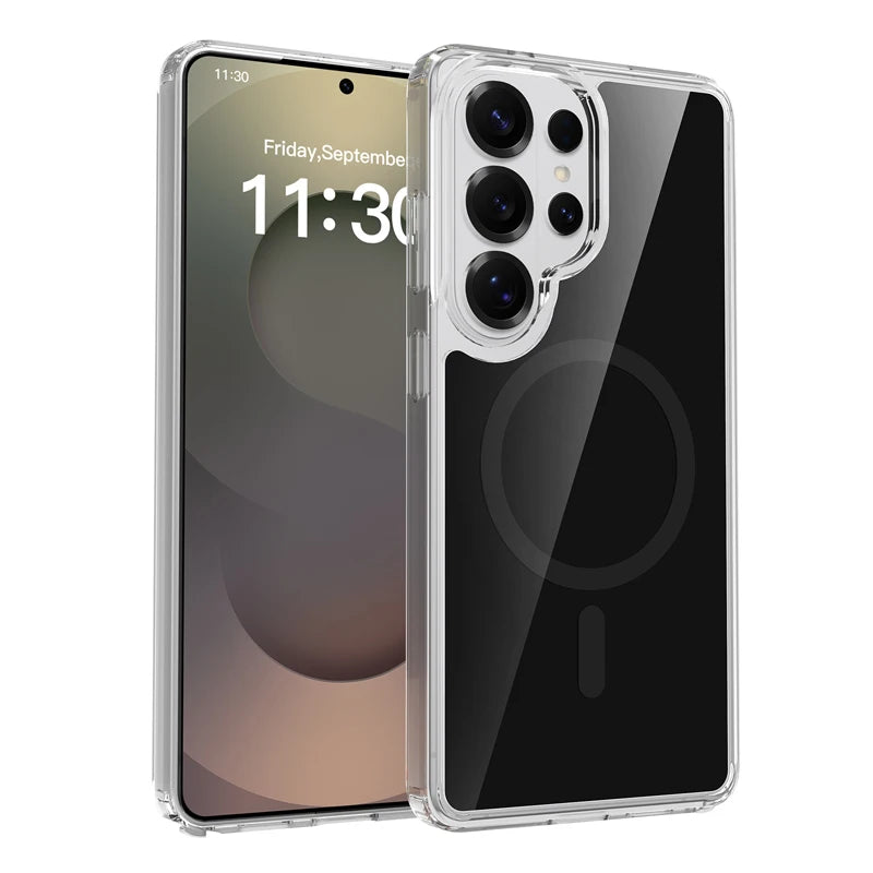Crystal Clear Hard PC Magnetic Case for Samsung Galaxy S26 Series