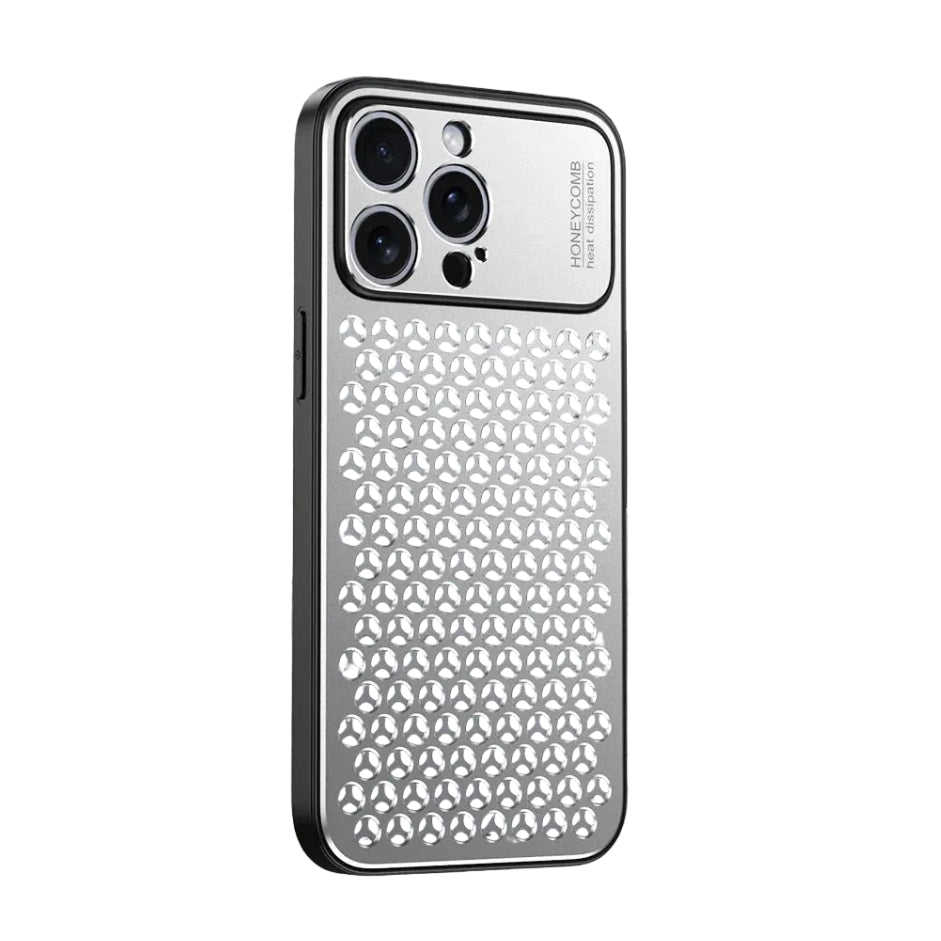 Luxury Honeycomb Metal Phone Case for iPhone 16 Series