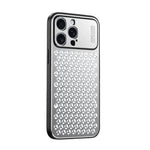 Luxury Honeycomb Metal Phone Case for iPhone 16 Series