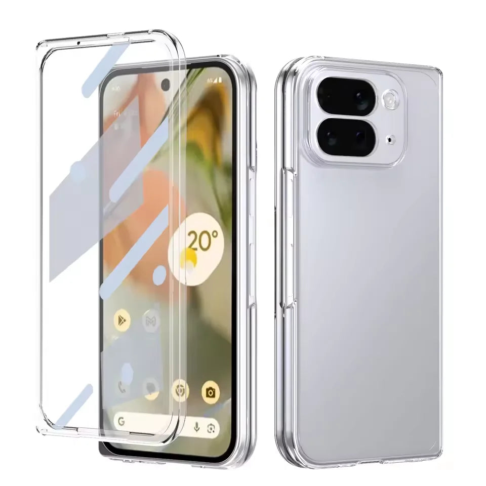 Googel Pixel 10 Pro Fold Clear Case with HD Front Protection Film