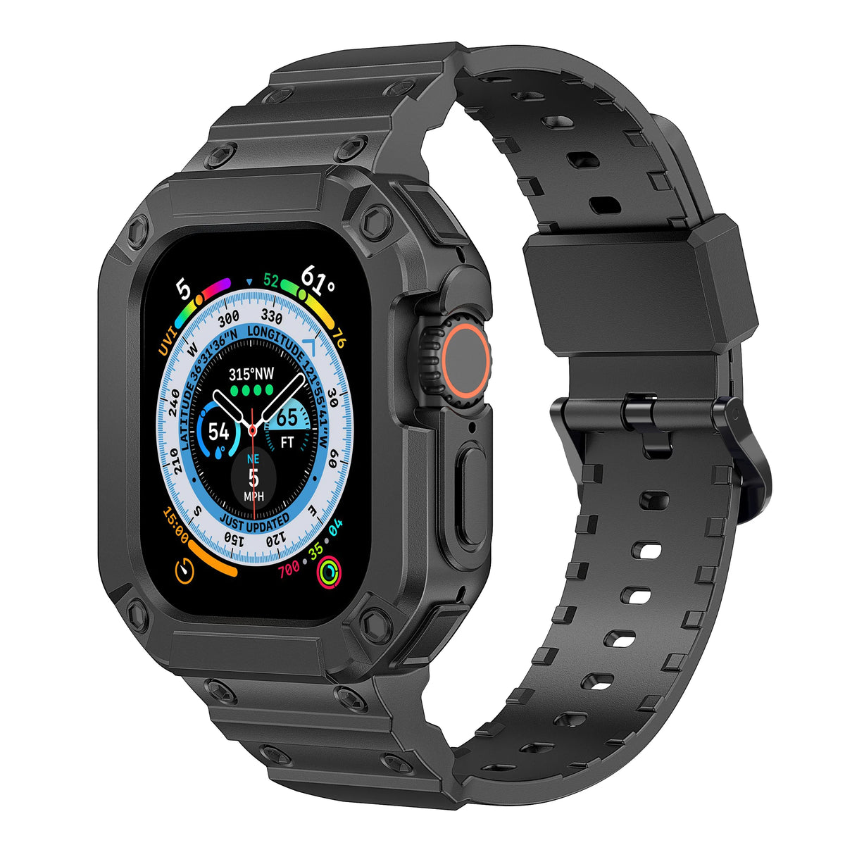 TPU Silicone Protective Case with Raised Bezel for Apple Watch Ultra