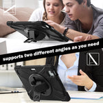 Hard PC Shockproof Case with Adjustable Hand Strap for iPad Air M2 (2024)