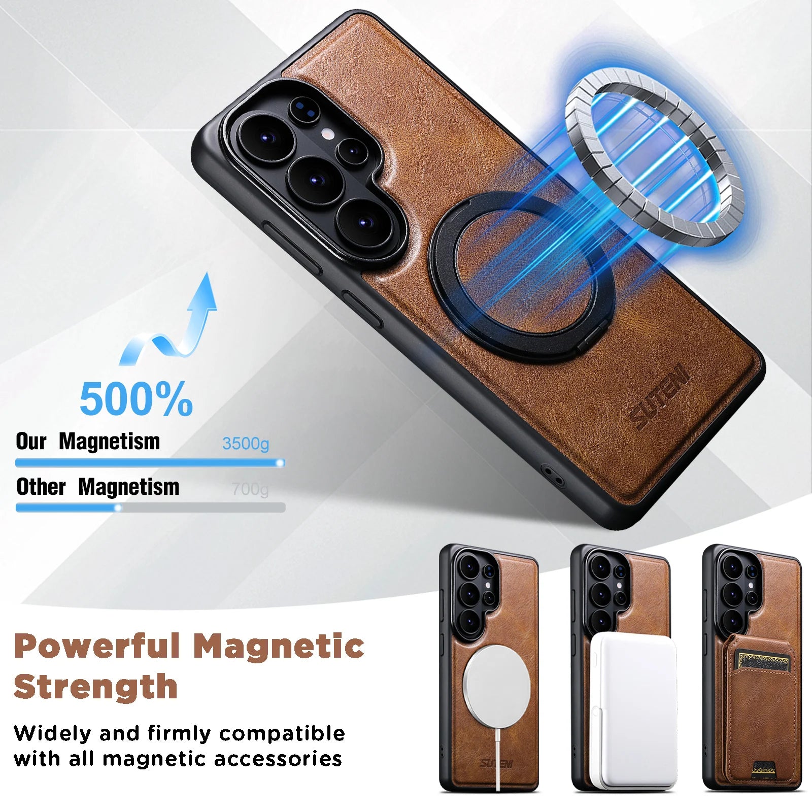 Luxury Magnetic Leather ase for Samsung Galaxy S26 Ultra
