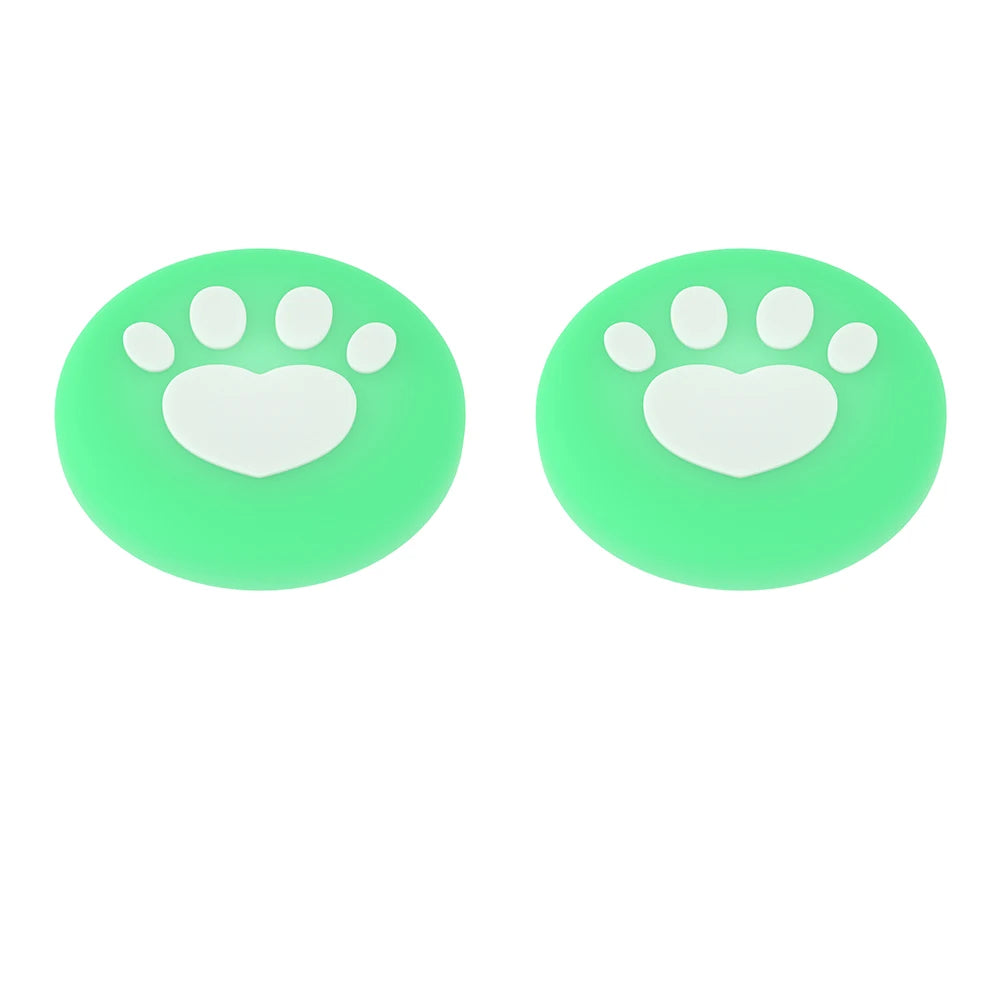 2-Pack Soft Silicone Cute Cat Thumbstick Grips for Nintendo Switch 2 Joy-Con Controllers
