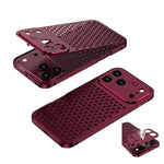 Metal Heat Dissipation Case with Textured Dot Surface for iPhone 18 Series