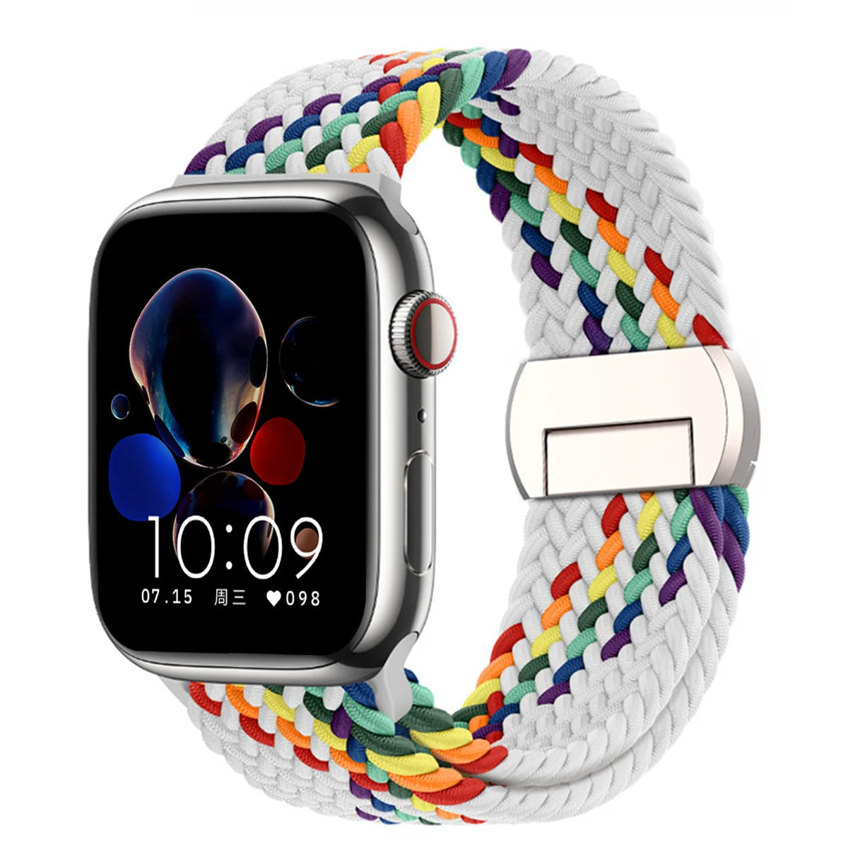 Stretchable Braided Solo Loop with Magnetic Closure for Apple Watch