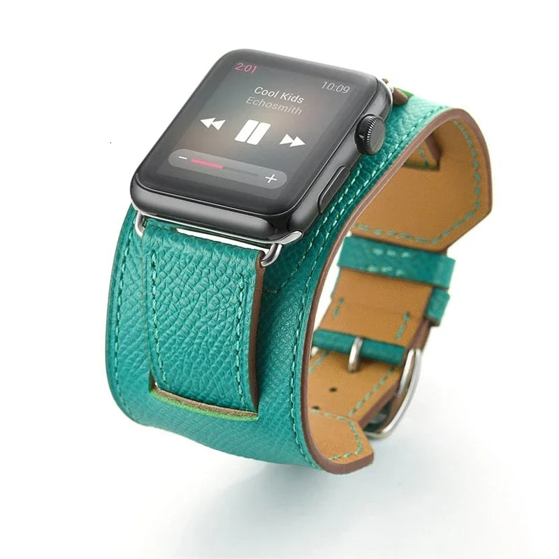 High-Quality Leather Wrist Strap for Apple Watch