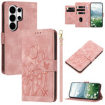 Leather Tulip Wallet Phone Case with Card Slots for Samsung Galaxy S26 Series