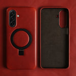 Genuine Leather Case with Ring Stand for Samsung Galaxy A56