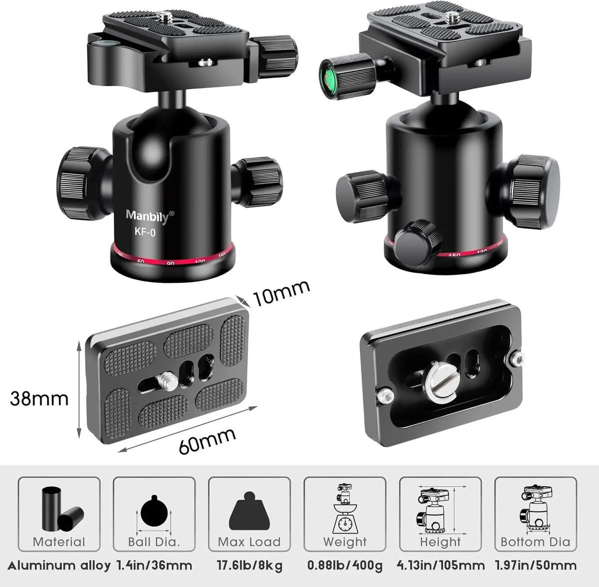 Ball 360° Panoramic Tripod Head