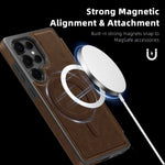 Samsung Galaxy S24 Series PU Leather Flip Magnetic Case with Card Holder