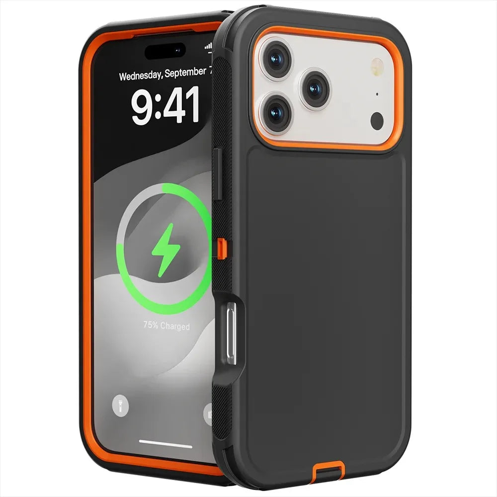 Shockproof Rugged Case with Raised Edge Protection for iPhone 17 Series
