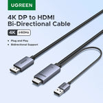 UGREEN DisplayPort to HDMI Bidirectional Cable Adapter