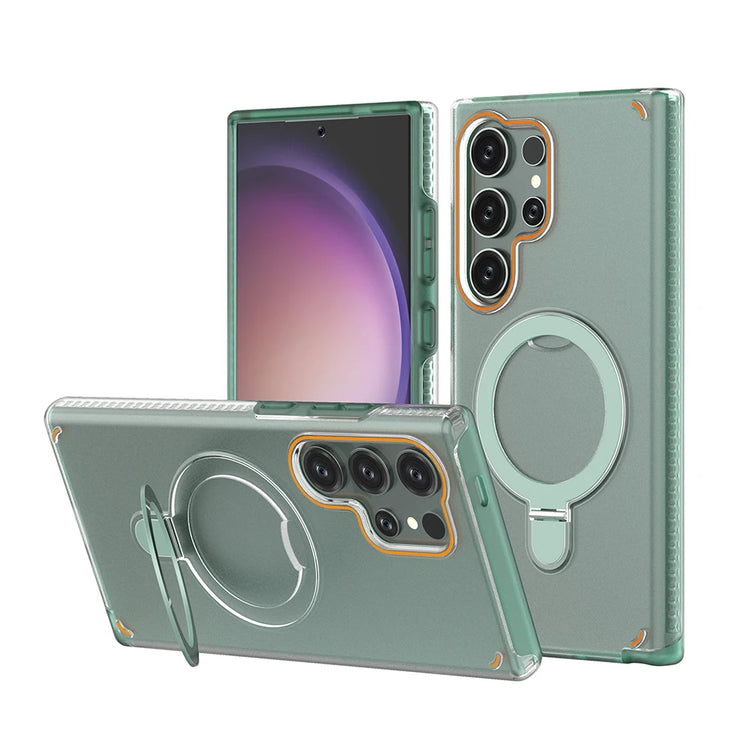 Shockproof Case with Magnetic Ring Holder for Samsung Galaxy S25 Series