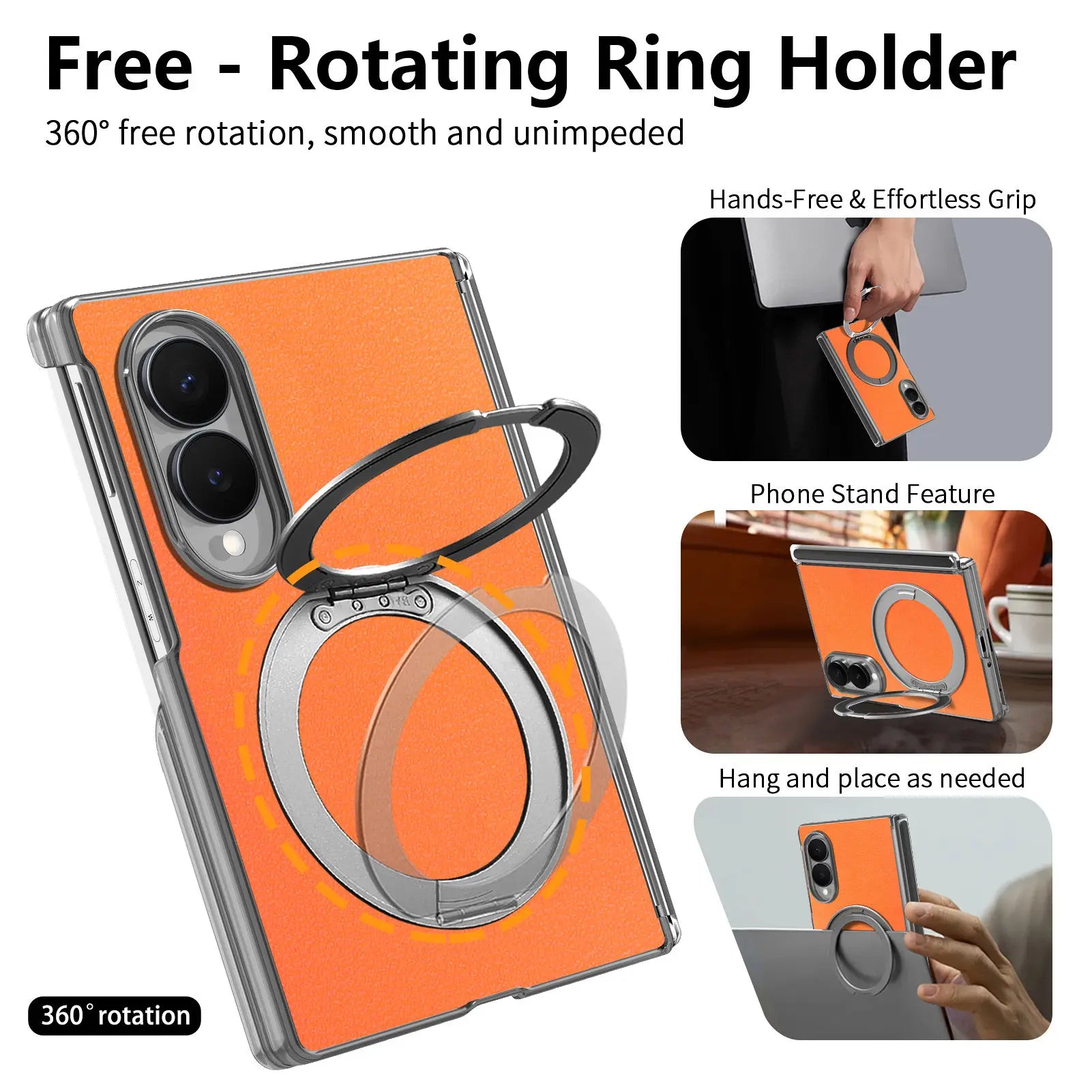 Premium Magnetic Leather Case with Central Hinge Protection for Samsung Galaxy Z Fold 8