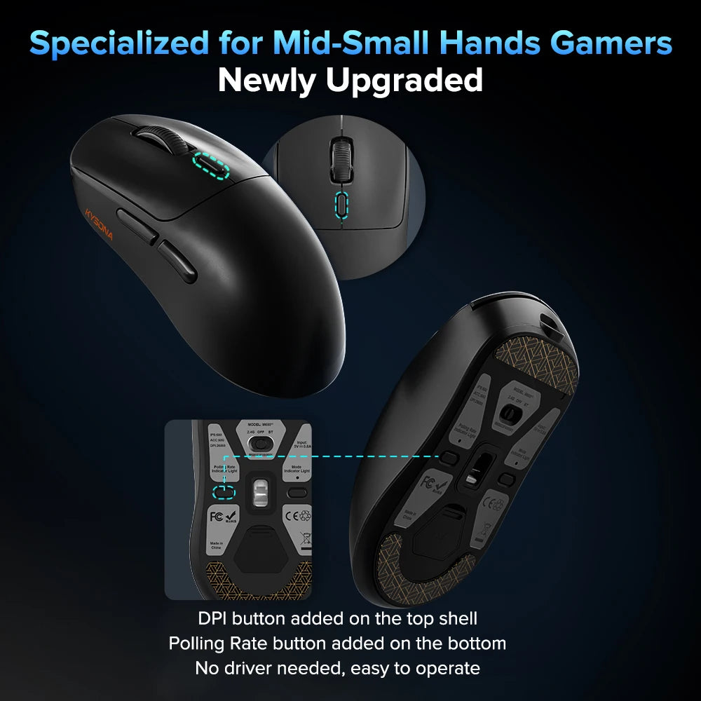 Kysona M600 V2 Wireless Gaming Mouse