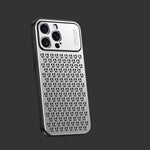 Luxury Honeycomb Metal Phone Case for iPhone 16 Series