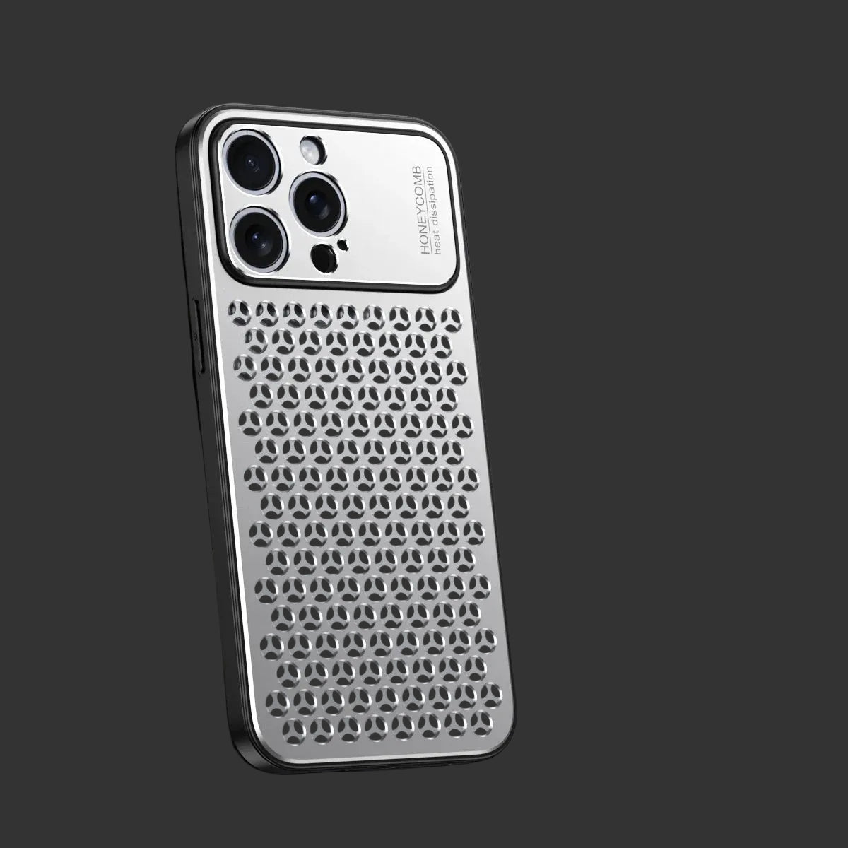Luxury Honeycomb Metal Phone Case for iPhone 16 Series