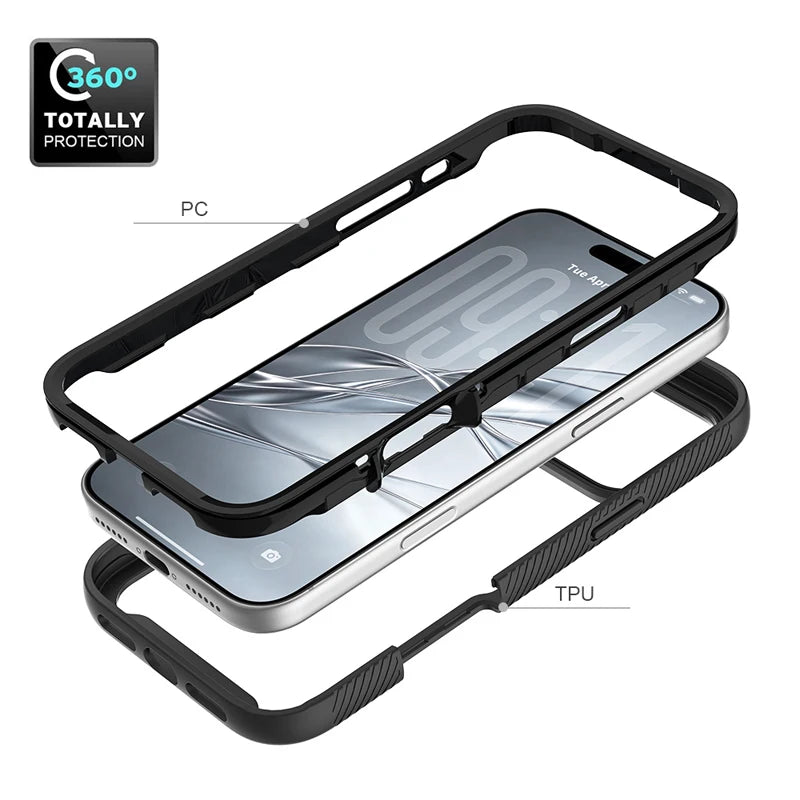 Crystal Clear Dual-Layer Shockproof Case for iPhone 18 Series
